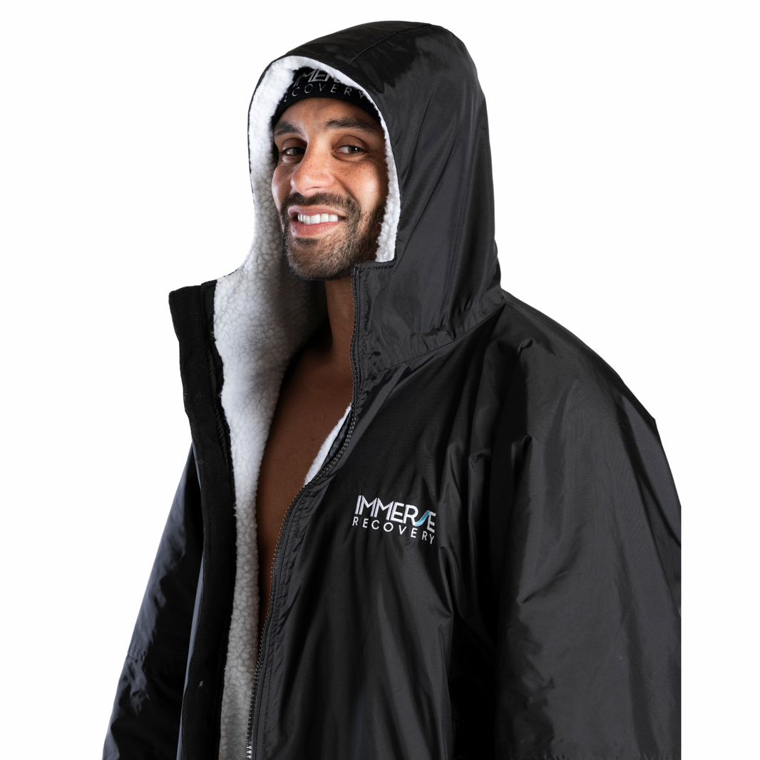Close up hood image of Immerse Recovery Dry Robe Coat