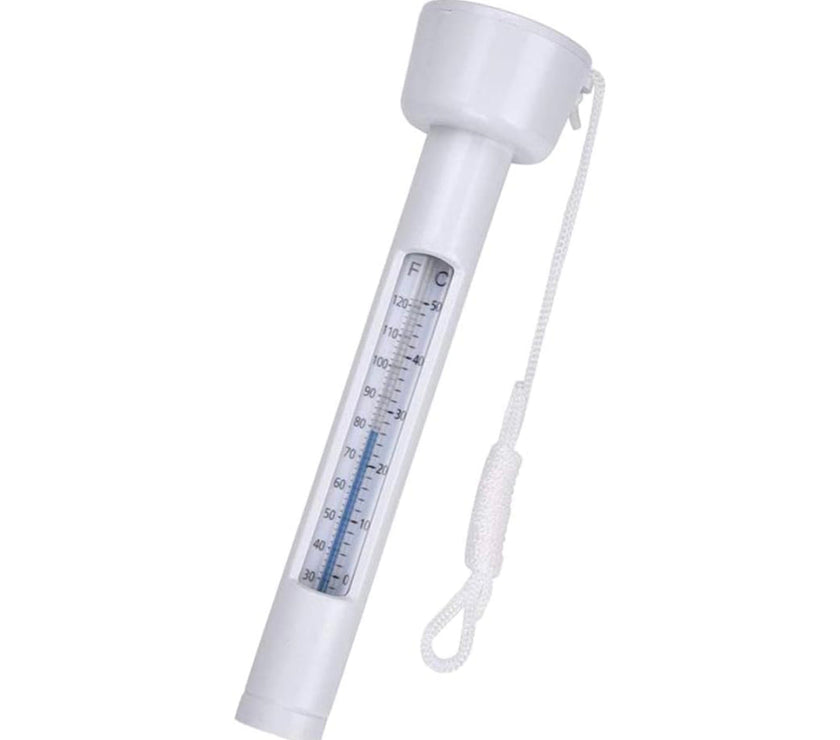 String attached to floating thermometer 